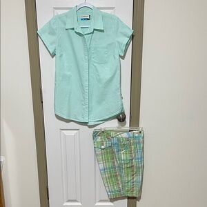 St.John’s Bay women’s shorts & Magellan Outdoors  women’s button down shirt